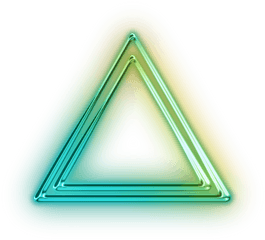 Neon Glowing Triangle Transparent Png Green