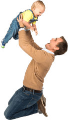 Png Image With Transparent Background - Dad With Kid Png