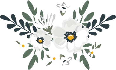 Download Hd Floral Acuarela De Flores - Flores A Acuarela Verde Png