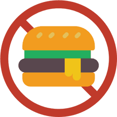 No Junk Food - Clip Art Png