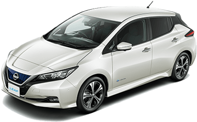 Rental Cars In Japan - Nissan Leaf Pearl White Black Png