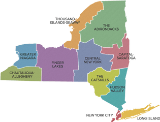 Download Regions Of New York State - New York Regions Map Map New York In The 1600s Png