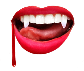 Ftestickers Fangs Vampireteeth Mouth - Vampire Teeth Transparent Background Png