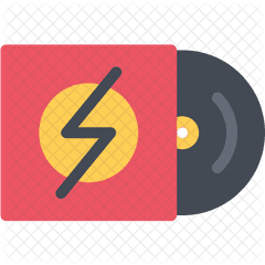 Vinyl Record Icon Of Flat Style - Emblem Png