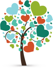 Design Your Own Hearts Tree Logo Online With Free Maker - Tree With Hearts Clipart Png