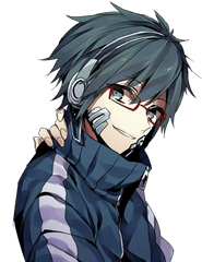 Transparent Sparkley Anime Eyes - Anime Boy With Headphones And Hoodie Png