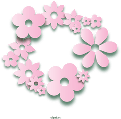 Nature Floral Design Circle Pattern For Spring - Spring Girly Png