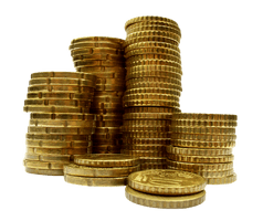 Golden Coins Stack Photos Currency - Free PNG