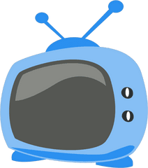 Blue Cartoon Tv Clip Art - Radio Waves Used In Television Png