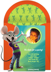 Free Chuck E Cheese Spotlight Online Invitation - Chuck E Cheese Invitations Png