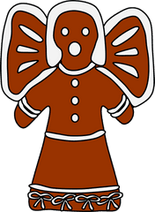 Angel Christmas Cookie Transparent Png Images - Gingerbread Clip Art