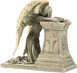 Download Gothic Mourning Angel Statue - Weeping Angel Grave Png