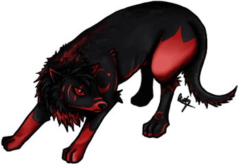 Transparent - Anime Red Wolf Transparent Png