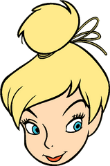 Tinkerbell Head Clipart - Simple Tinkerbell Black And White Png