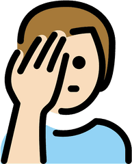 Man Facepalming Emoji Clipart Free Download Transparent - Human Skin Color Png