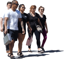 Alpha Channel Compositing Walking - Transparent People Group Png