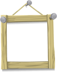 Frames Frame Wood Photo Hang Nail - Hanging Wood Hanging Picture Frame Png