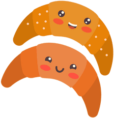 Kawaii Cute Croissants - Kawaii Croissant Png