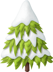 Snow And Ice Snowy Christmas Tree Clipart - Gambar Pohon Bersalju Png