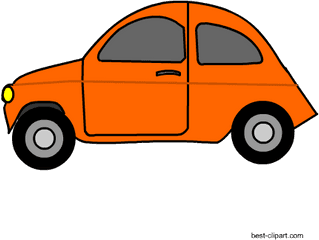 Cute Orange Car Clipart - Orange Car Clipart Full Size Png Orange Cars Clipart