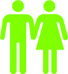 Unisex Printable Bathroom Sign Clipart - Full Size Clipart One Child Policy Effects Png