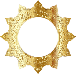 Download Golden Round Frame Border Circle Frames - Gold Golden Round Frame Png