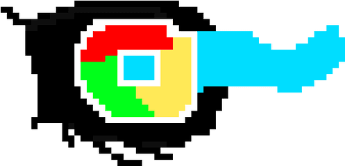 New Google Chrome Logo For 2020 Pixel Art Maker - Glowing Blue Eye Png