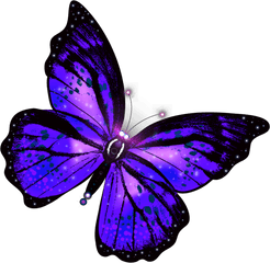 Freetoedit Butterfly Glowing Glow Blue Purple Bug Insec - Glow Purple Butterfly Png