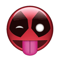 Pink Deadpool Comics Symbol Emoji Marvel - Free PNG