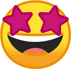 Star - Emoji Face With Star Png