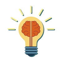 Light Diagram Brain Incandescent Bulb Line - Free PNG