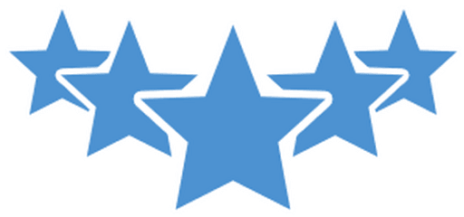 Good Uber Rating - Transparent Background Blue Star Png Blue 5 Stars With Transparent Background