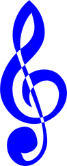 Blue Treble Clef - Blue Treble Clef Png