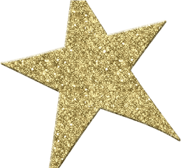 Gold Glitter Star Png - Transparent Background Star Png