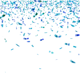 Blue Confetti Transparent Image - Blue Confetti Transparent Background Png