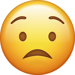 Worried Emoji [Free Download IOS Emojis] Icon Free Photo - Free PNG