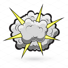 Explosion Smoke Clipart - Transparent Background Smoke Cartoon Png