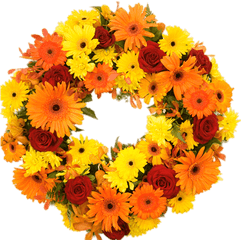 Bright Funeral Wreath Transparent Png - Flower Wreath