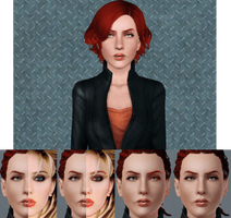 Sims Wig Johansson Brown Hair Scarlett - Free PNG