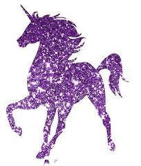 Unicorn Unicorns Glitter Purple White - Glitter Unicorn Png