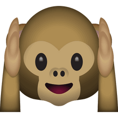 Hear No Evil Monkey Emoji Free Photo Icon - Free PNG