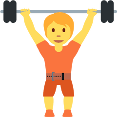 Weight Emoji - Persona Levantando Pesas Png