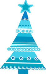 Clip Art Blue Christmas Tree - Estrategias Para Una Clinica Png