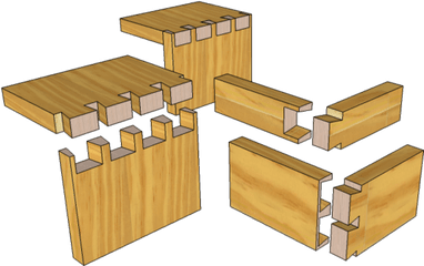 Dovetail Joint - Dt Online Dovetail Timber Joints Png