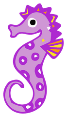 Seahorse Cartoon Png 5 Image - Seahorse Drawing For Kids