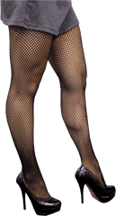 Fishnet Tights - Black Pantyhose Rebel Legs Png