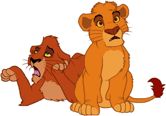 Scar And Mufsa As Cubs - Lion King Taka And Mufasa Cub Png