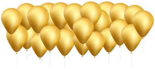 Gold Balloon Transparent Png Clipart - Gold Balloons Clip Art