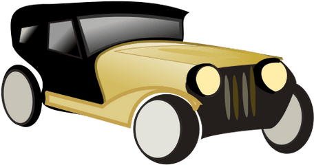 Old Car Cartoon Vector Drawing Free Svg - Clip Art Png