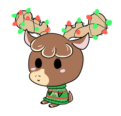 Mistletoe And Flakes Of Snow - Animated Cute Christmas Gif Png